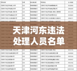 天津河东违法处理人员名单曝光，最新处理人员一览表揭秘